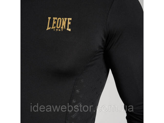 Спортивный мужской рашгард для тренировок единоборств кроссфита, Рашгард с длинным рукавом Leone DNA Black S. - Фото 8