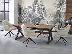 Раскладной стол Baron, 200(350)x100, орех / черный