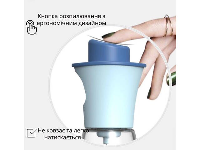 Распылитель диспенсер бутылка спрей для масла, уксуса, соусов, 180 мл стеклянный Голубой - Фото 2