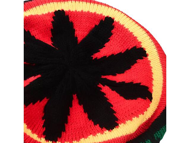 Раста шапка RESTEQ з дредами, шапка растамана Боба Марлі, в’язана шапка в стилі раста, шапка регі з дредами, шапка растафарі - Фото 5