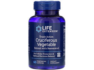 Рослинний екстракт із ресвератролом, Cruciferous Vegetable, Life Extension, 60 капсул
