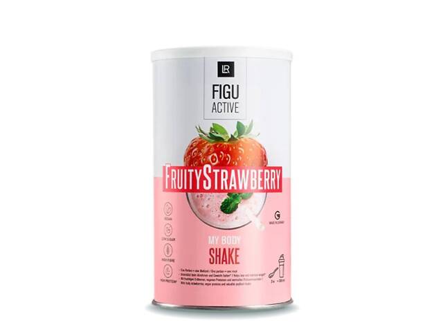 Растворимый коктейль для контроля веса со вкусом клубники Fruity Strawberry LR Figu Active 496 г (81241) - Фото NaN