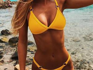 Роздільний купальник жіночий GLANE Жовтий XL