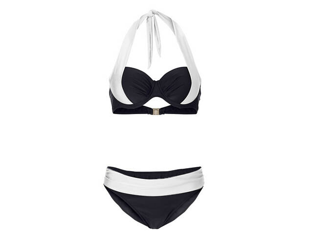 Роздільний купальник жіночий ISHOWTIENDA Чорно-білий M - Фото 3