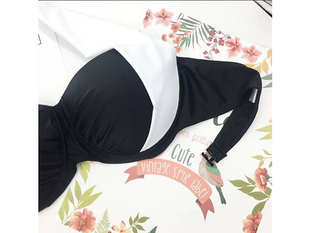 Роздільний купальник жіночий ISHOWTIENDA Чорно-білий M - Фото 6