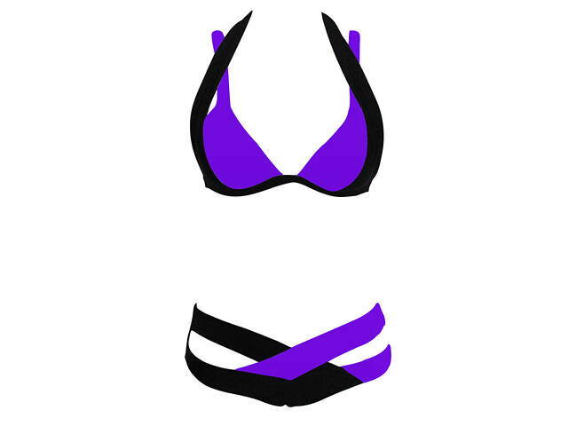 Роздільний купальник жіночий ISHOWTIENDA Фіолетовий XL - Фото 3