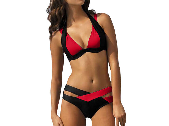 Роздільний купальник жіночий ISHOWTIENDA Червоний S - Фото 1