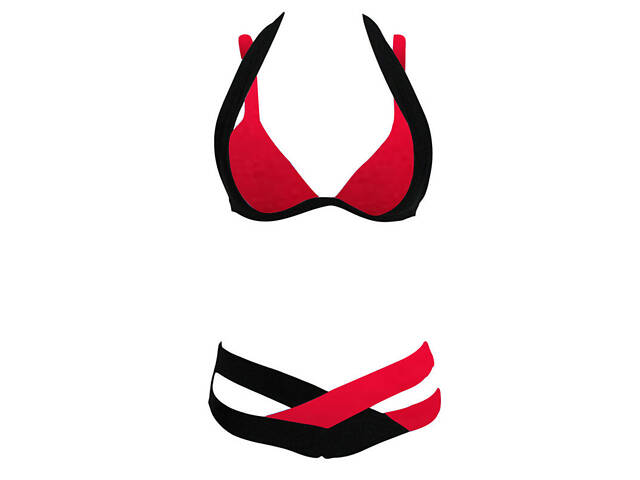 Роздільний купальник жіночий ISHOWTIENDA Червоний S - Фото 3