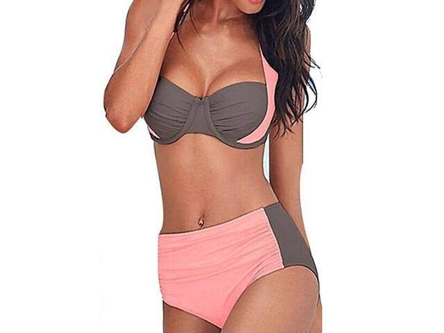 Роздільний купальник жіночий ISHOWTIENDA Сіро-рожевий - Фото 2