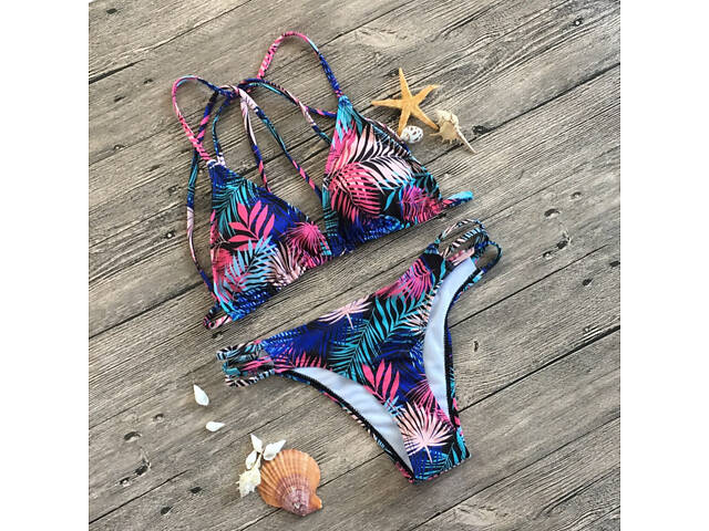 Роздільний купальник жіночий ISHOWTIENDA Синій XL - Фото 9