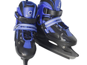 Раздвижные коньки из PVC,ткани и стали. Размер: S р.31-34 (17-20см) B031-S-BL