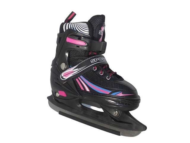 Раздвижные коньки из PVC,ткани и стали. Размер: M р.35-38 (21-24см) B812-M-B - Фото 1