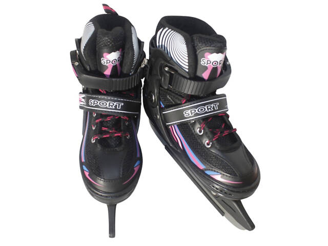 Раздвижные коньки из PVC,ткани и стали. Размер: M р.35-38 (21-24см) B812-M-B - Фото 5