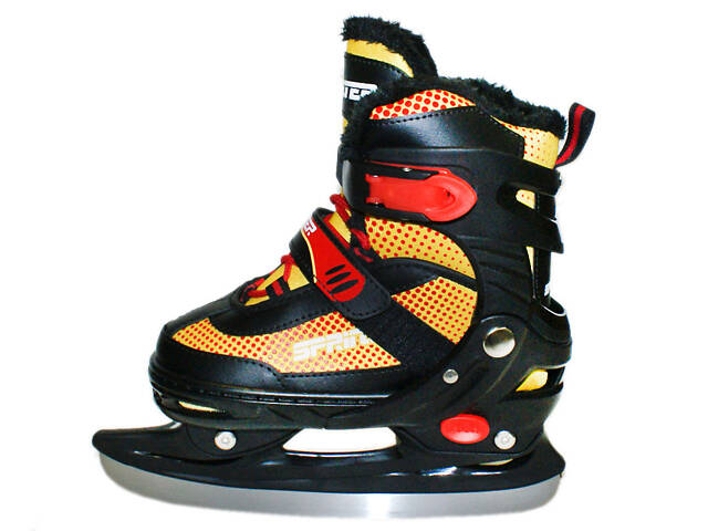 Раздвижные коньки из PVС,ткани и стали. Размер: S р.30-34 (16-20см) S910-ОРН-S - Фото 2