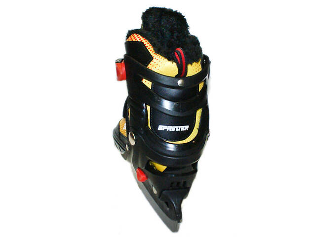 Раздвижные коньки из PVС,ткани и стали. Размер: S р.30-34 (16-20см) S910-ОРН-S - Фото 3