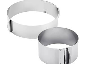 Розсувна кругла форма кільце для випікання та складання салатів і тортів 12-20 см 14