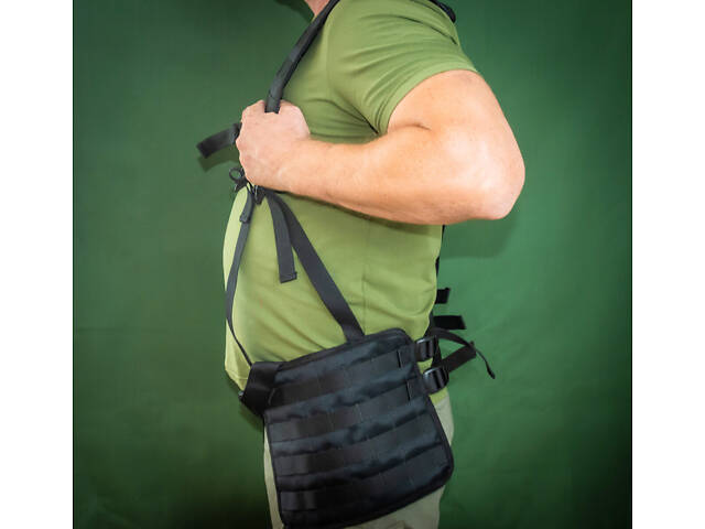 Разгрузка облегченная к бронежилету РПС-2 черная - Фото 3