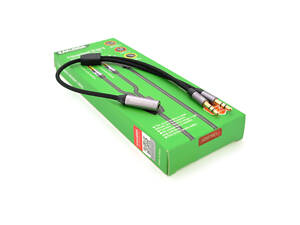 Развитвитель аудио iKAKU KSC-569 FEITENG для наушников и микрофона, Jack 3.5 (мама) 4 pin =>2*Jack 3.5(папа) 3