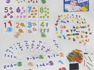 Дерев'яна гра 2в1 Алфавіт та Математика M 43719 (24) англійський алфавіт, в коробці