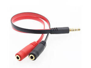 Развитвитель аудио для наушников и микрофона, Jack 3.5 (папа ) 4 pin =>2*Jack 3.5(мама) 3 pin , круглый, Пакет