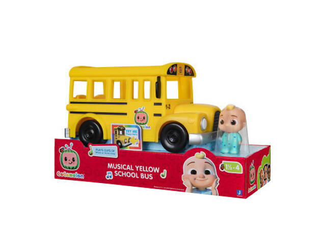 Розвиваюча іграшка CoComelon Feature Vehicle Жовтий Шкільний Автобус зі звуком (CMW0015) - Фото 1