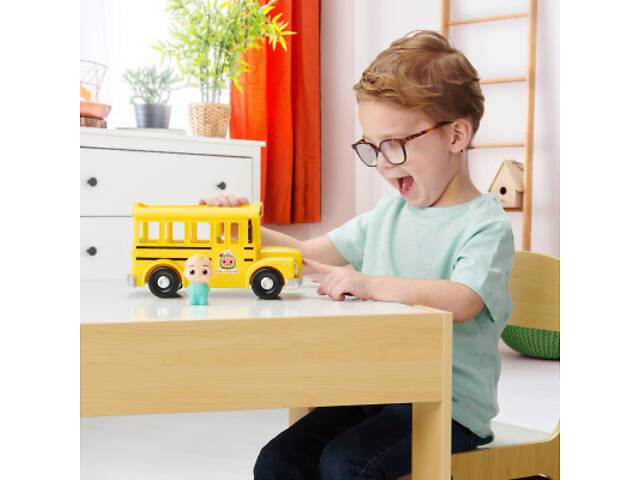 Розвиваюча іграшка CoComelon Feature Vehicle Жовтий Шкільний Автобус зі звуком (CMW0015) - Фото 6