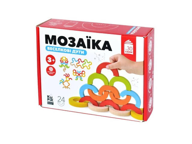 Розвиваюча іграшка Ігротеко Мозаїка РАЙДУЖНІ ДУГИ 24 елементів (900507) - Фото 1