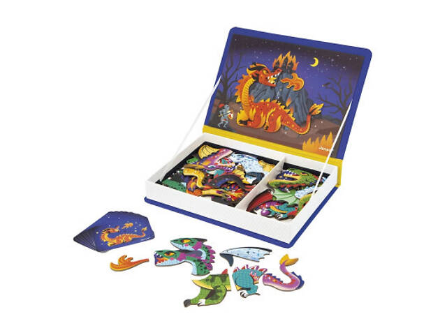 Розвиваюча іграшка Janod Магнітна книга Дракони 53 елементи (J02527) - Фото 3