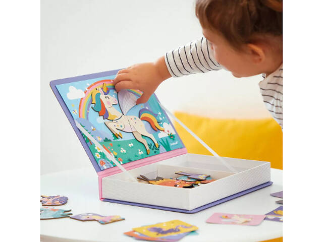 Розвиваюча іграшка Janod Магнітна книга Єдиноріжки (J02584) - Фото 3