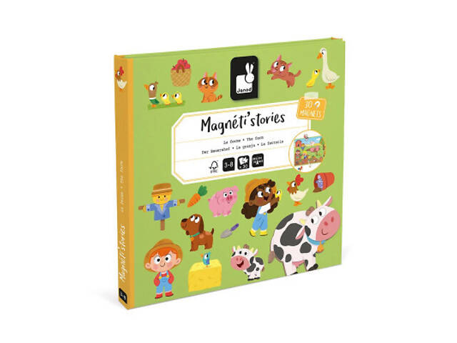 Розвиваюча іграшка Janod Магнітні історії Ферма 30 елементів (J05451) - Фото 2
