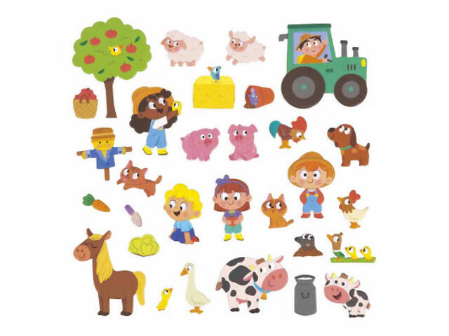 Розвиваюча іграшка Janod Магнітні історії Ферма 30 елементів (J05451) - Фото 6