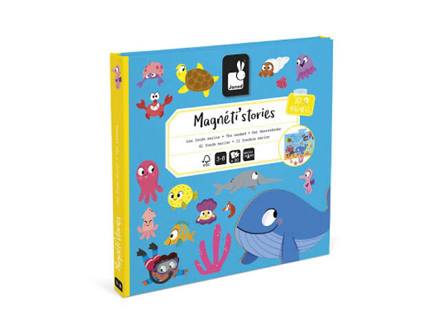 Розвиваюча іграшка Janod Магнітні історії Морські мешканці 30 елементів (J05448) - Фото 2