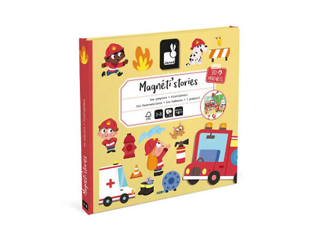 Розвиваюча іграшка Janod Магнітні історії Пожежники 30 елементів (J05453) - Фото 2