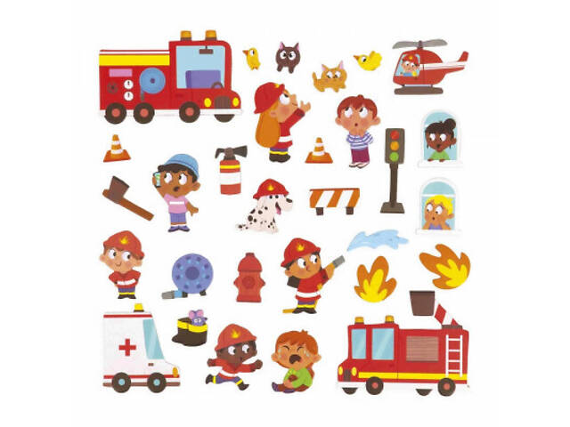 Розвиваюча іграшка Janod Магнітні історії Пожежники 30 елементів (J05453) - Фото 6