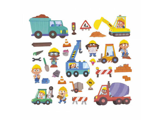 Розвиваюча іграшка Janod Магнітні історії Будівельний майданчик 30 елементів (J05454) - Фото 6