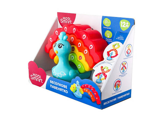 Розвиваюча іграшка Kiddi Smart Райдужний павлинчик (4508-KS) - Фото 6