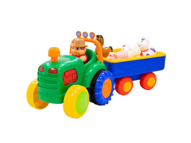 Розвиваюча іграшка Kiddi Smart Трактор з трейлером (063180) - Фото 1