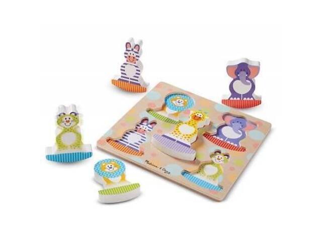 Розвиваюча іграшка Melissa&Doug Формовий пазл-качалка Сафарі (MD1886) - Фото 2