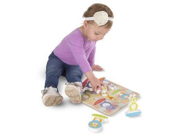 Розвиваюча іграшка Melissa&Doug Формовий пазл-качалка Сафарі (MD1886) - Фото 3