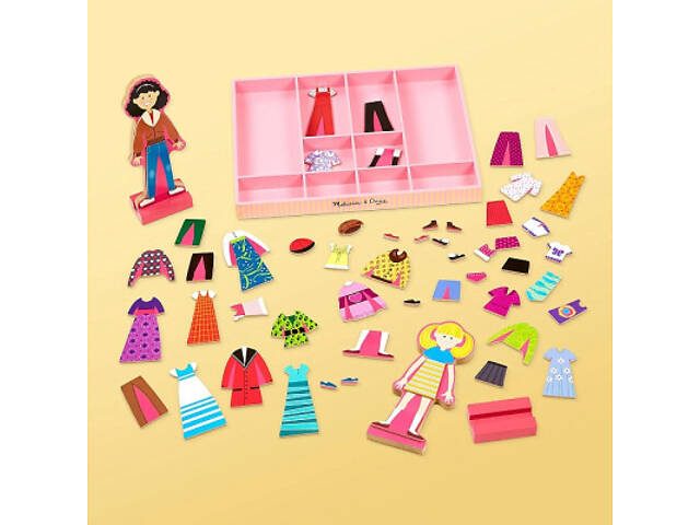 Розвиваюча іграшка Melissa&Doug Магнітна одягалка середня Еббі та Емма (MD14940) - Фото 3