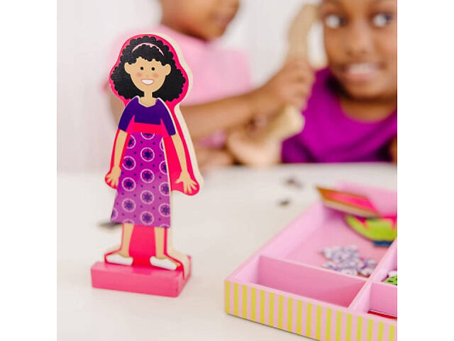 Розвиваюча іграшка Melissa&Doug Магнітна одягалка середня Еббі та Емма (MD14940) - Фото 6