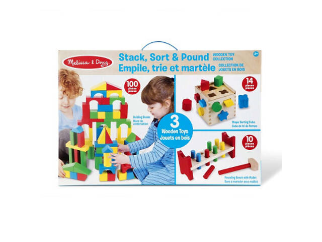 Развивающая игрушка Melissa&Doug МЕГА-набор Кубики/Сортер/Стучалка (MD93685) - Фото 6