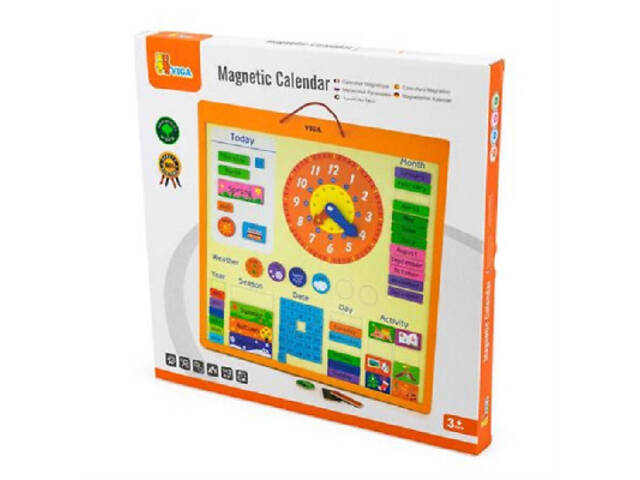 Розвиваюча іграшка Viga Toys Календар англ. магнітний (50377) - Фото 2
