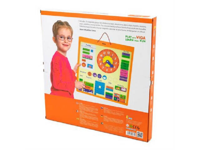 Розвиваюча іграшка Viga Toys Календар англ. магнітний (50377) - Фото 3