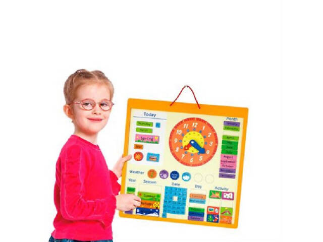 Розвиваюча іграшка Viga Toys Календар англ. магнітний (50377) - Фото 4