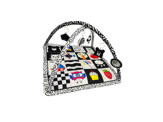 Розвиваючий килимок для немовляти ZL2307-2308 з дугами та іграшками. - Фото 3