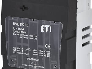 Разъединитель 3P 160A 690V клеммы M8-M8 [1701250] HVL EK 0 ETI