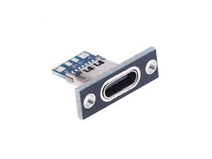 Роз'єм USB Type-C 3.1 4pin, мама, монтажний, для зарядки та живлення.