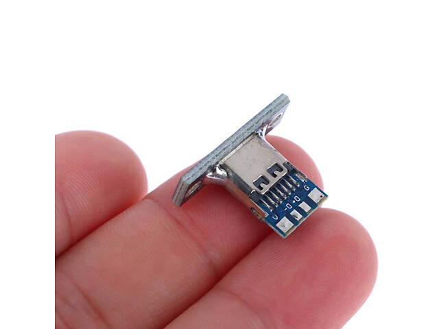 Роз’єм USB Type-C 3.1 4pin, мама, монтажний, для зарядки і живлення - Фото 3
