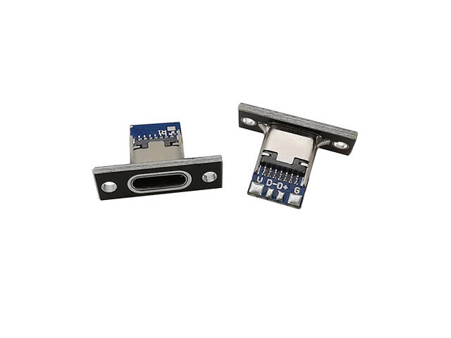 Роз’єм USB Type-C 3.1 4pin, мама, монтажний, для зарядки і живлення - Фото 4